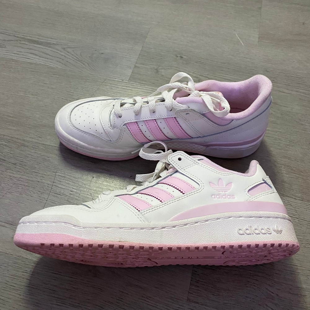 Adidas Forum Low Sneakers Women 9 White Pink Leather IH7914 Streetwear